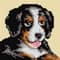 Orchidea Bernese Mountain Dog Gobelin Canvas Cross Stitch Kit